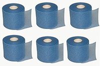 FAZ Sports PW Athletic Tape Foam Underwraps Pre-Wrap. Perfect as Base Layer Under Athletic Taping of Ankles, Wrists, Hands and Knees. 2 3/4"x30 Yards. (Blue, 6 Pack)