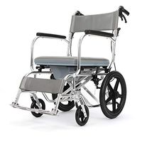 wheelchair Multiple Function Foldable Shower Bedside Commode Chair Padded Seat Commode Toilet Lightweight Rolling Shower Chair with Backrest and Armrests，for Elderly Handicapped and Disabled Users