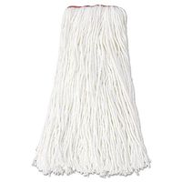 Premium Cut-End Rayon Mop Head, 16oz, White, 1"" Orange Band, 12/Carton, New