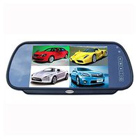 ANSHILONG 7 inch Car Rear View Mirror Monitor 4Ch Video Input Split Quad Display Color Screen 9-36V