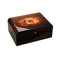 LS-Cigarette Cigar Box - moisturizing Box Cedar Wood Piano Paint Large Capacity humidifying moisturizing humidor /& (Color : A)