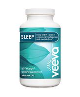 Veeva Sleep Formula 100% Natural Sleep Aid with Valerian, Skullcap, Lemon Balm, Magnesium & More for Restlessness, Tension, & Sleeplessness. 60 Vcaps