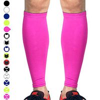 Beister 1 Pair Calf Compression Sleeves for Women & Men, Footless Shin Splint Leg Support Socks for Pain Relief, Recovery, Running, Travel, Cycling Nurse, Medium