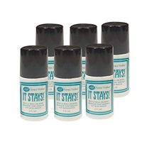 Ames Walker AW It Stays! Body Adhesive (6 Pack) 2 oz Roll on Body Glue Wig Bra Hosiery (Clothing) Glue