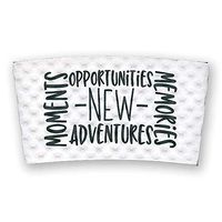 Unique, Recyclable, Printed Coffee Cup Sleeves, 30 Count (New Adventures)