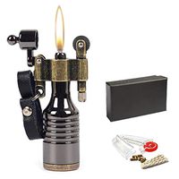 Metal Mini Portable Pocket Flint Wheel Oil Petrol Cigarette Lighter with 7 Flints and 1 Wick