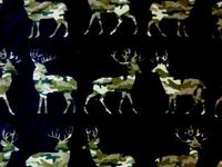 'NUGGLEBUDDY NEW! Microwavable Moist Heat & Aromatherapy Organic Rice Pack. Black Camo Deer Flannel Fabric with SPEARMINT EUCALYPTUS Aromatherapy!