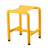 Bathing stool shower stool waterproof and pressure durable bath stool yellow detachable bathroom toilet bath anti-skid stool shoe change seat Elderly pregnant woman shower seat ( Color : Yellow )
