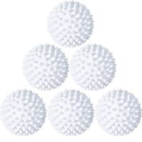 6 Pieces Laundry Drying Balls, Reusable Dryer Balls, Replace Laundry Drying Fabric Softener and Saves, Reusable Washing Machine Dryer Cleaning Soften Clothes Wash Ball (White)