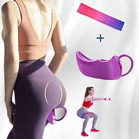 Premium Pelvic Floor Muscle Medial Trainer Inner Thigh Exerciser Hip Trainer Buttocks Lifting Correction,Yoga Body Shape Tools for Women (Purple)