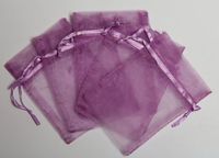 48 Organza Drawstring Pouches Gift Bags 4x5 - Lavender
