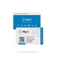 MyID Medical Wallet Card - Emergency Information - Ice Card - in Case of Emergency - Free Online Medical ID Profile - Store Information for Emergencies - Great for Those with Medical Conditions