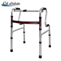 RenShiMinShop LaLaSalute Walker Portable Elderly Walker Foldable Walker Disabled Four-Legged Walking Sticks Auxiliary Medical Devices Aluminum Adjustable Walker