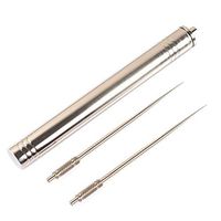 ROSENICE Titanium Alloy Toothpick Waterproof Toothpick Tube Holder 3 Pcs（1 Pcs Toothpick Holder, 2 Toothpicks)