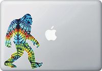 Yadda-Yadda Design Co. Rainbow Tie Dye Sasquatch - Bigfoot - Laptop | MacBook | Computer - Vinyl Decal Sticker YYDC (Size Variations Available) (Medium 5" w x 7" h) (Rainbow TIE DYE)