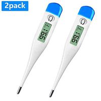 2PCS LCD Digital Thermometer Fahrenheit- Household Body Thermometer- Underarm, Rectal & Oral Digital Thermometer Portable Fast Readings Temperature Meter with Accurate Measurement for Baby Kids Adults