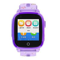 Children's Student Waterproof Smart Watch,G-P-S Tracker SOS Call Anti-Loss Finder, Remote Monitor SIM Card Touch Screen Camera Flashlight for Android and iOS (Color : Purple)