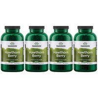 Swanson Hawthorn Berries Heart Nutrition Supplement 565 mg 250 Capsules (4 Pack)