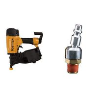BOSTITCH N66C-1 1-1/4-inch to 2-1/2-inch Coil Siding Nailer with Aluminum Housing with BTFP72333 Industrial 1/4-Inch Series Swivel Plug with 1/4-Inch NPT Male Thread