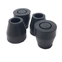 Harvy Canes - Replacement Black Quad Cane Tips - Retail Pack - 5/8" Diameter