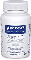 Pure Encapsulations - Vitamin D3 125 mcg (5,000 IU) - Hypoallergenic Support for Bone, Breast, Prostate, Cardiovascular, Colon and Immune Health - 120 Capsules