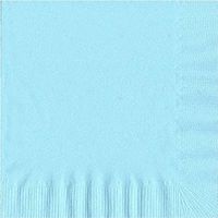 600 Light Blue (12 Pks of 50) 2 Ply 13" X 13" Plain Solid Color Luncheon Dinner Napkins