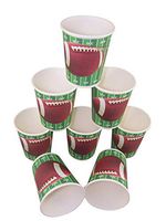 Sports Themed Football Birthday Party Supplies Paper Cups, 8 Count, 9 Ounce