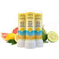 SUNRISE Portable Aromatherapy Nasal Inhaler - Personal Pocket Essential Oil Diffuser - Mini Container for Easy Travel - Set of 3 (SUNRISE, 3-Pack)