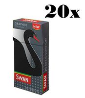 Swan Filter Tips Graphite Extra Slim 100% Biodegradable - 120 per Pack (20 Packs) - Carbon