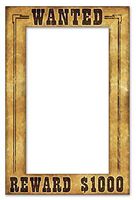 Beistle 52158 Wanted Photo Booth Fun Selfie Frame Western Party Supplies, 15.5" x 23.5", Multicolored