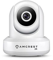Amcrest UltraHD 2K WiFi Video Security IP Camera w/Pan/Tilt, Dual Band 5ghz/2.4ghz, Two-Way Audio, 3-Megapixel @ 20FPS, Wide 90° Viewing Angle & Night Vision IP3M-941W (White) (Renewed