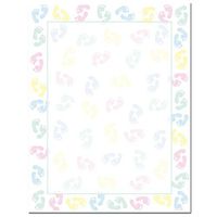 80 Baby Feet Letterhead Sheets