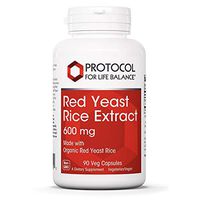 Protocol For Life Balance - Red Yeast Rice Extract 600 mg - Traditional Supplement Used for Cardiovascular Support and Healthy Cholesterol Promotion - 90 Veg Capsules