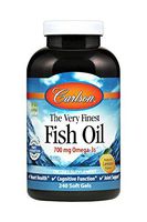Carlson - The Very Finest Fish Oil, 700 mg Omega-3s, Norwegian Fish Oil Supplement, Wild Caught Omega 3 Fish Oil, Sustainably Sourced Fish Oil Capsules, Omega 3 Supplement, Lemon, 240 Softgels