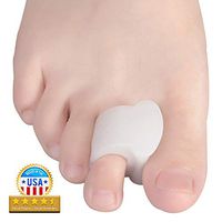 Active 365 Toe Separators for Bunions & Hammer Toes | Gel Toe Spacers & Straightener Splints | 4 Pieces (Medium, White)