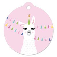 Whole Llama Fun - Llama Fiesta Baby Shower or Birthday Party Favor Gift Tags (Set of 20)