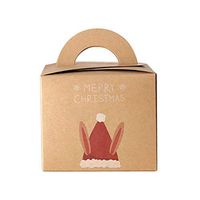 GuanGsskuo Christmas Cat Rabbit Ear Hat Kraft Paper Candy Box Gift Xmas Apple Container Rabbit Ear