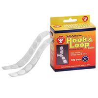 Hygloss HYG45210BN Self-Adhesive Hook & Loop Coins, 5/8", 100 Per Pack, 2 Packs