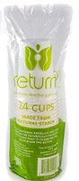 RETURN Yumi Compostable Natural Starch Cup, 12 oz, White
