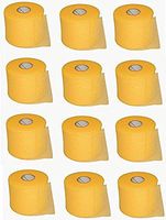 FAZ Sports PW Athletic Tape Foam Underwraps Pre-Wrap 2 3/4" x 30 Yards (Yellow, 12 Pack)