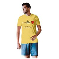 Lovely Matching Couple T Shirts - His and Hers Custom Shirts - Couples Outfits for Him and Her（Yellow，S）