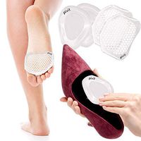 Pivit Adhesive Gel Insole Metatarsal Pads Kit | Stick On Ball of Foot Cushion Plus Forefoot Support Guard with Toe Ring for Women and Men | High Heel Bumper Inserts for Diabetic Feet, Orthotic Toe