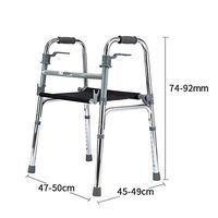 SSLW Walker Ergonomic Handle Walking Frame Foldable Walker Lightweight Aluminum Walker with Double Oxford Pad