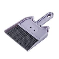 Broom + Dustpan,CONSTR Household Cleaning Tools2Pcs Small Desktop Sweep Broom Dustpan Cleaning Brush Table Corner Besom Cleaner - Grey 2pcs