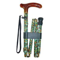 AL-093 Adjustable Slim Folding Cane with Fabric Pattern/Acrylic Handle
