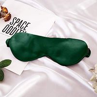 THXSILK 22 Momme Mulberry Silk Eye Mask, Super Smooth Sleep Mask, Soft Eye Cover for Good Night Sleep, Comfortable Travel and Nap, with Wide Head Strap for Woman/Man/Kids,Emerald Green