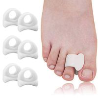 Skyfoot's Toe Separator for Bunion - Overlapping Toe Spreader Gel Toe Spacer Pack of 6 (White)