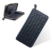 IQOS Case PU Leather Cover for IQOS Electronic Cigarette Holder Storage Pouch Bag Zipper Wallet Case-Black