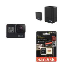 GoPro HERO7 Black + Dual Battery Charger + (1) microSD card