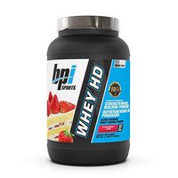 BPI Sports Whey Hd Ultra Premium Protein Powder, Strawberry Cake, 1.7 Pound